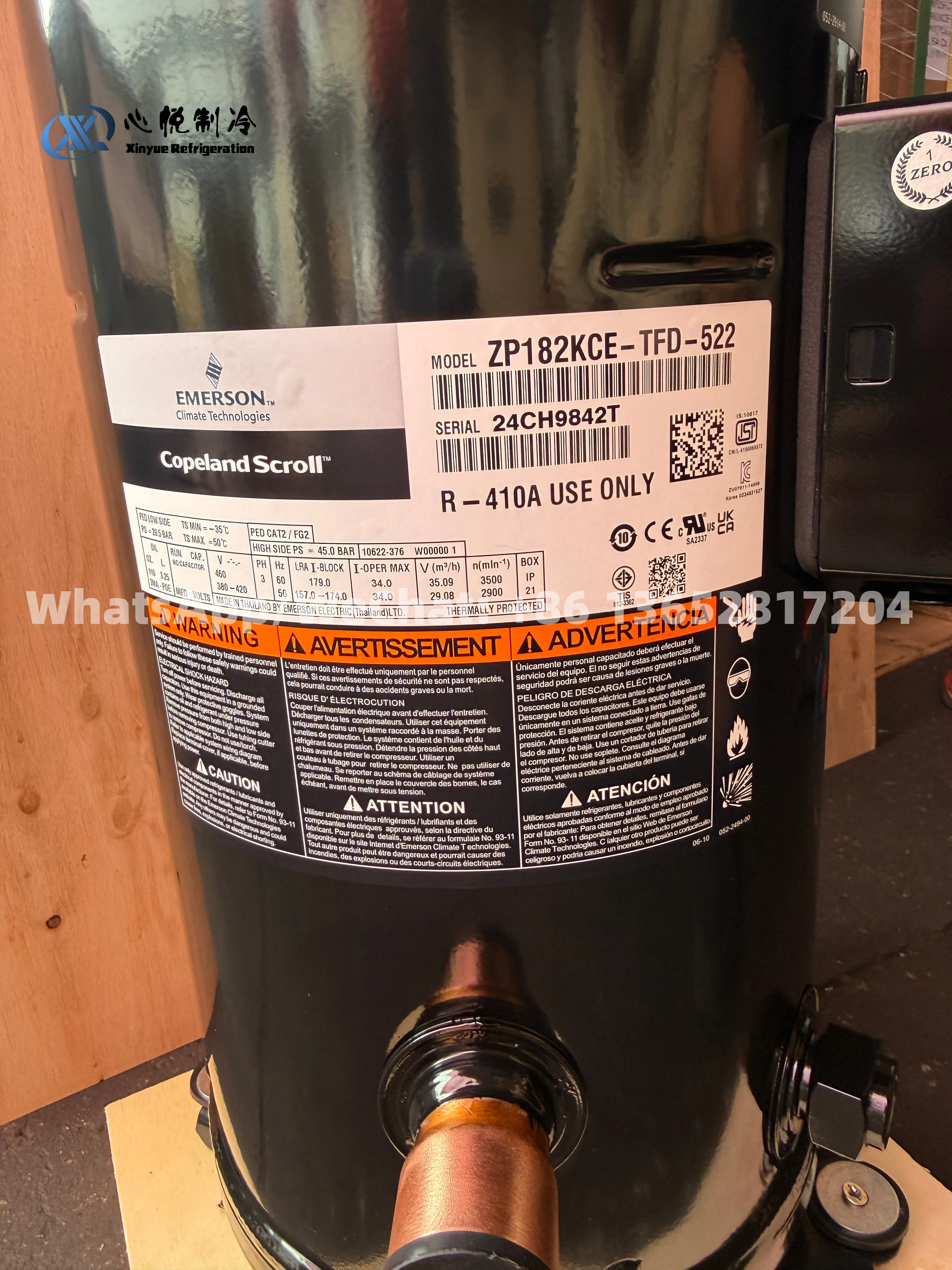 Copeland ZP182KCE-TFD-522 Scroll Compressor