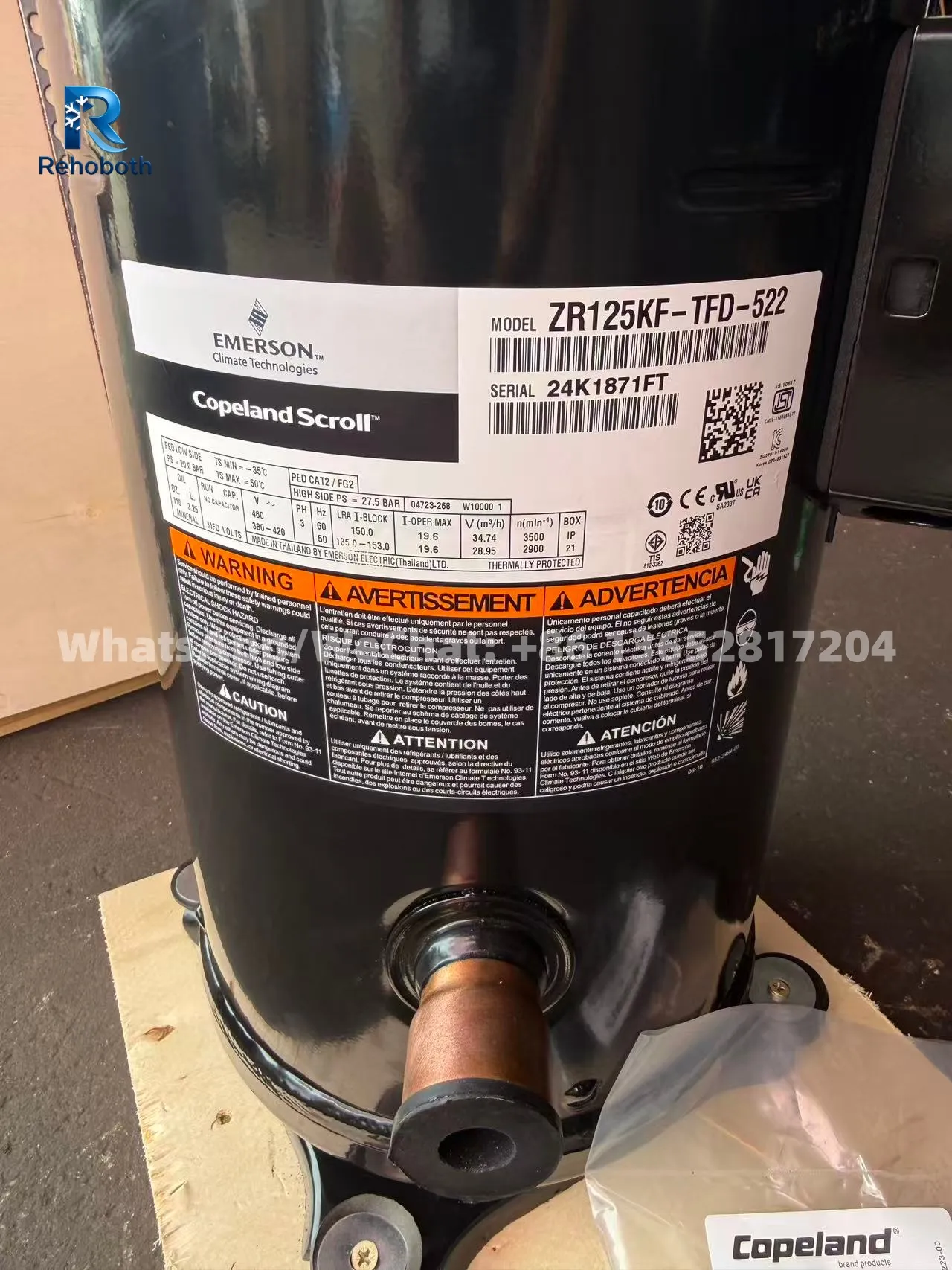 Copeland ZR125KF-TFD-522 Scroll Compressor
