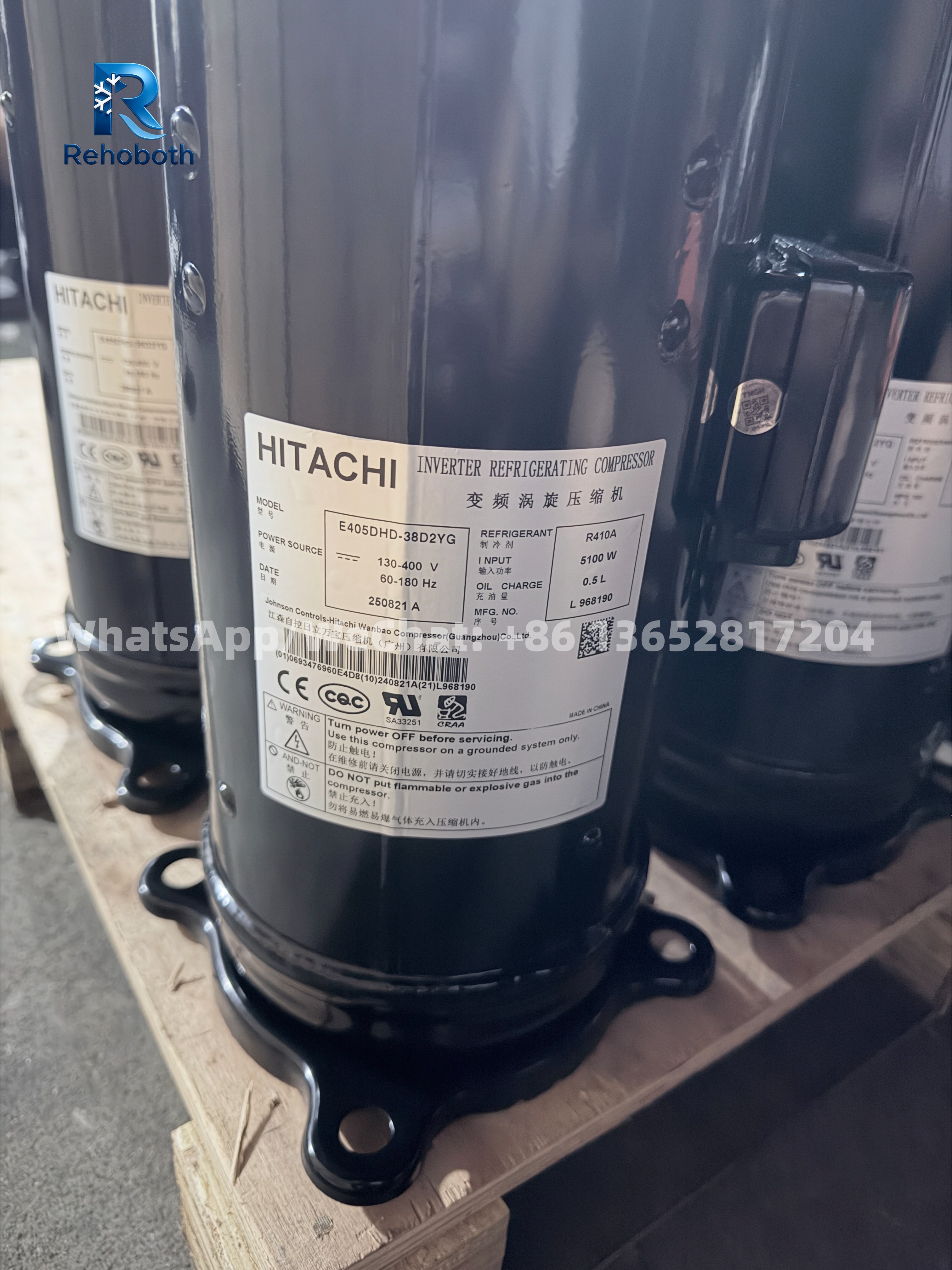 Hitachi E405DHD-38D2YG DC Inverter Compressor