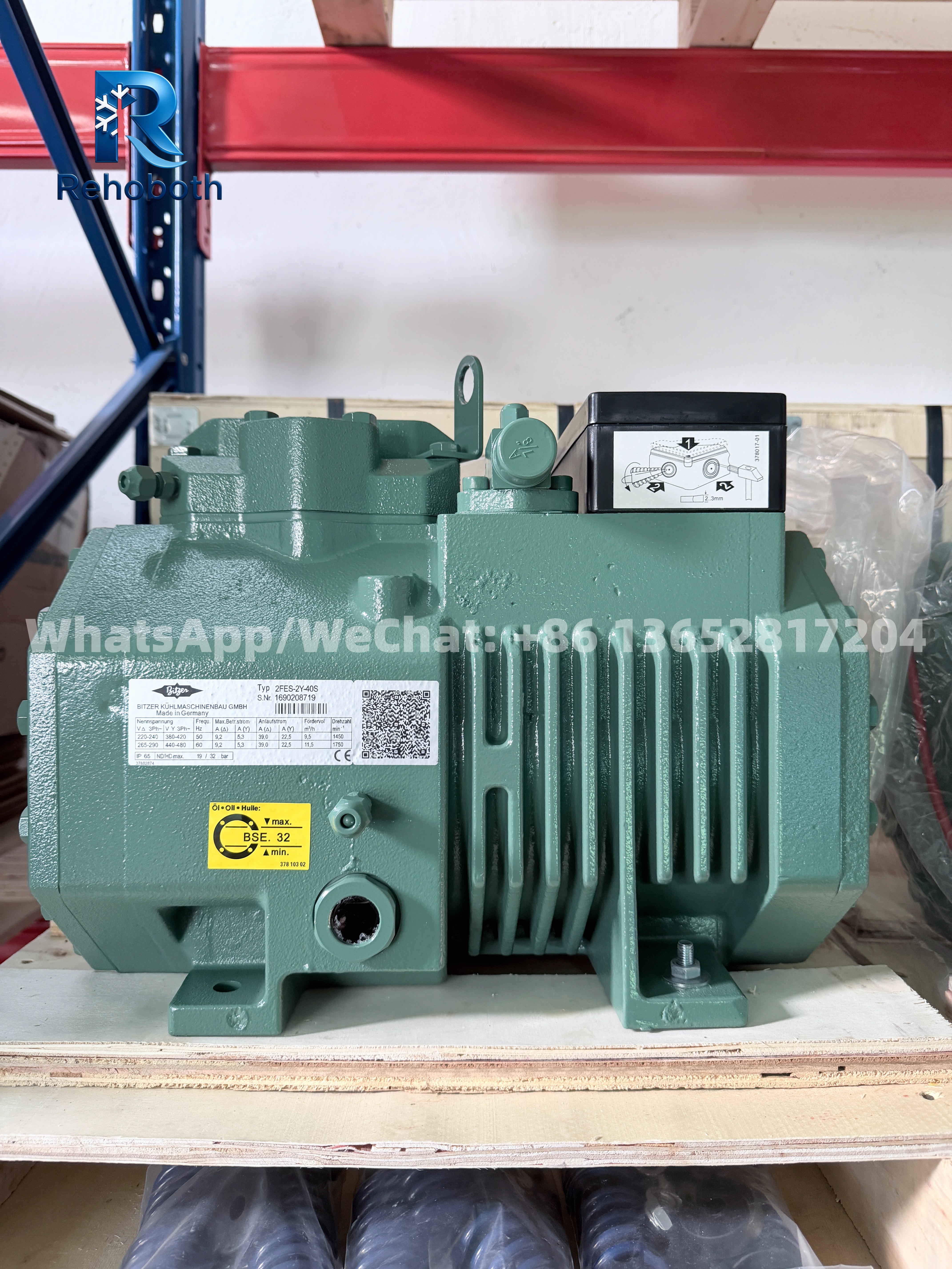 Bitzer 2FES-2Y-40S Compressor.