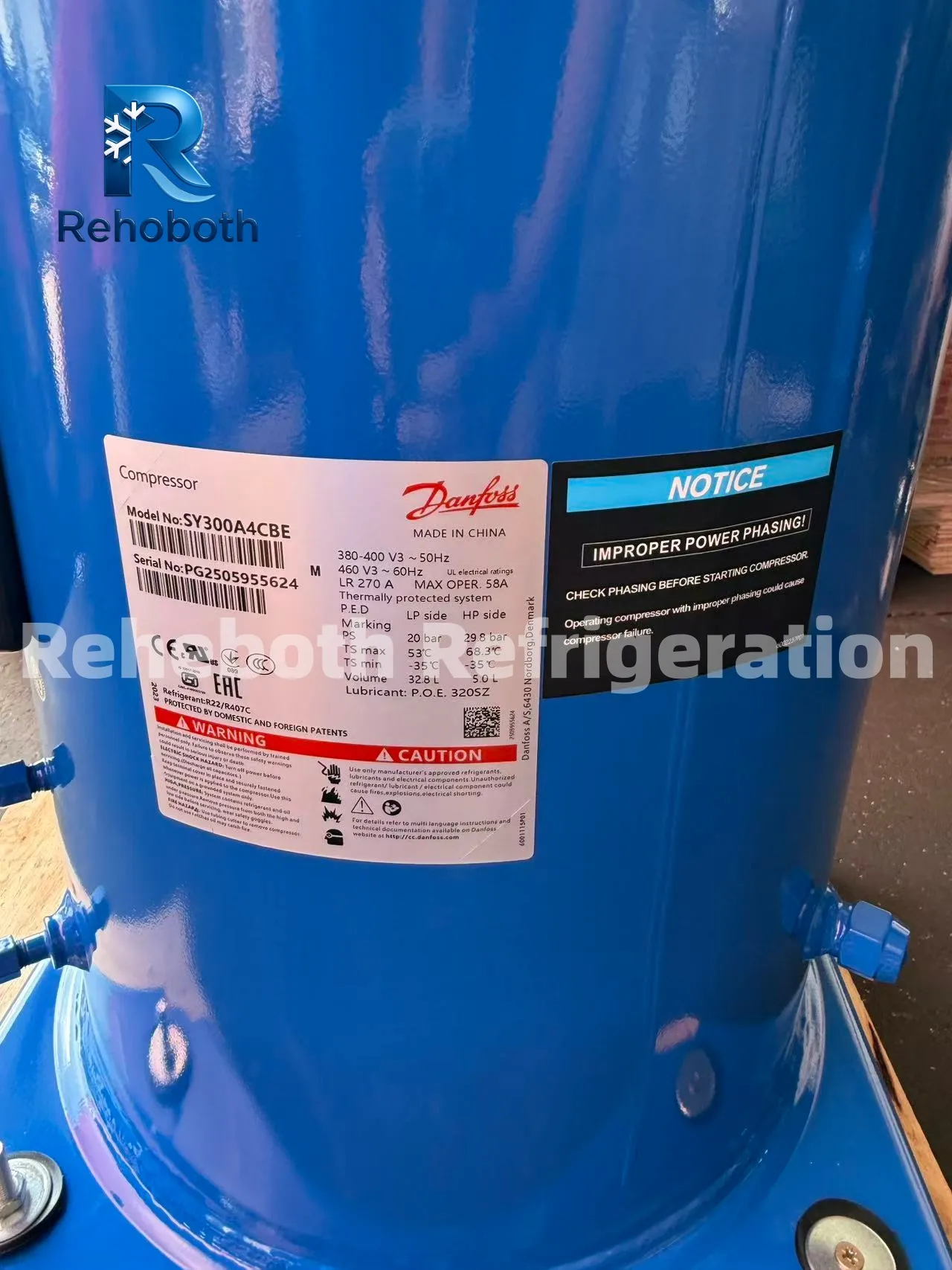 Danfoss SY300A4CBE  Original 25HP Industrial Scroll Compressor. Ready to ship