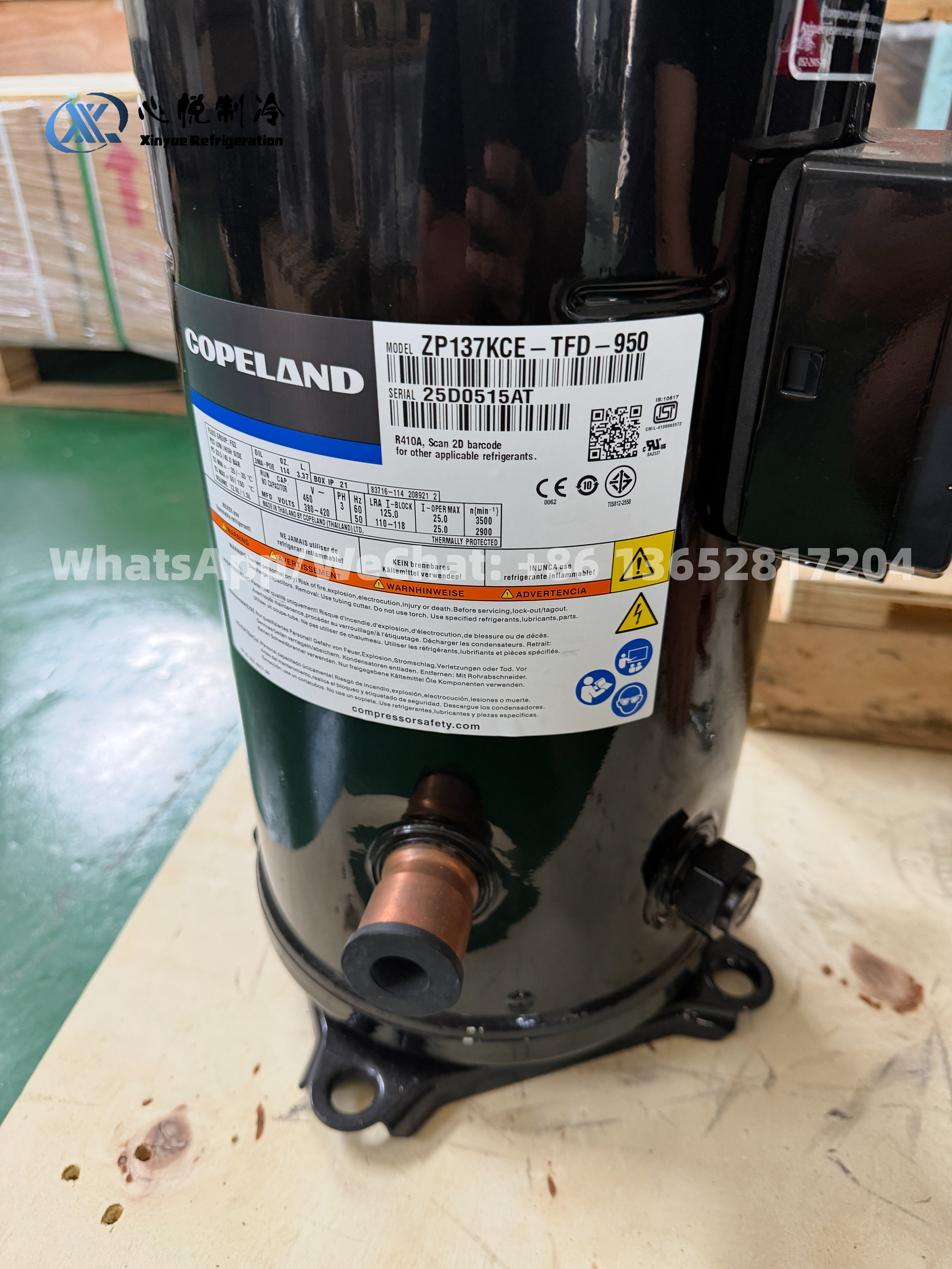 Copeland ZP137KCE-TFD-950   Commercial AC Scroll Compressor.