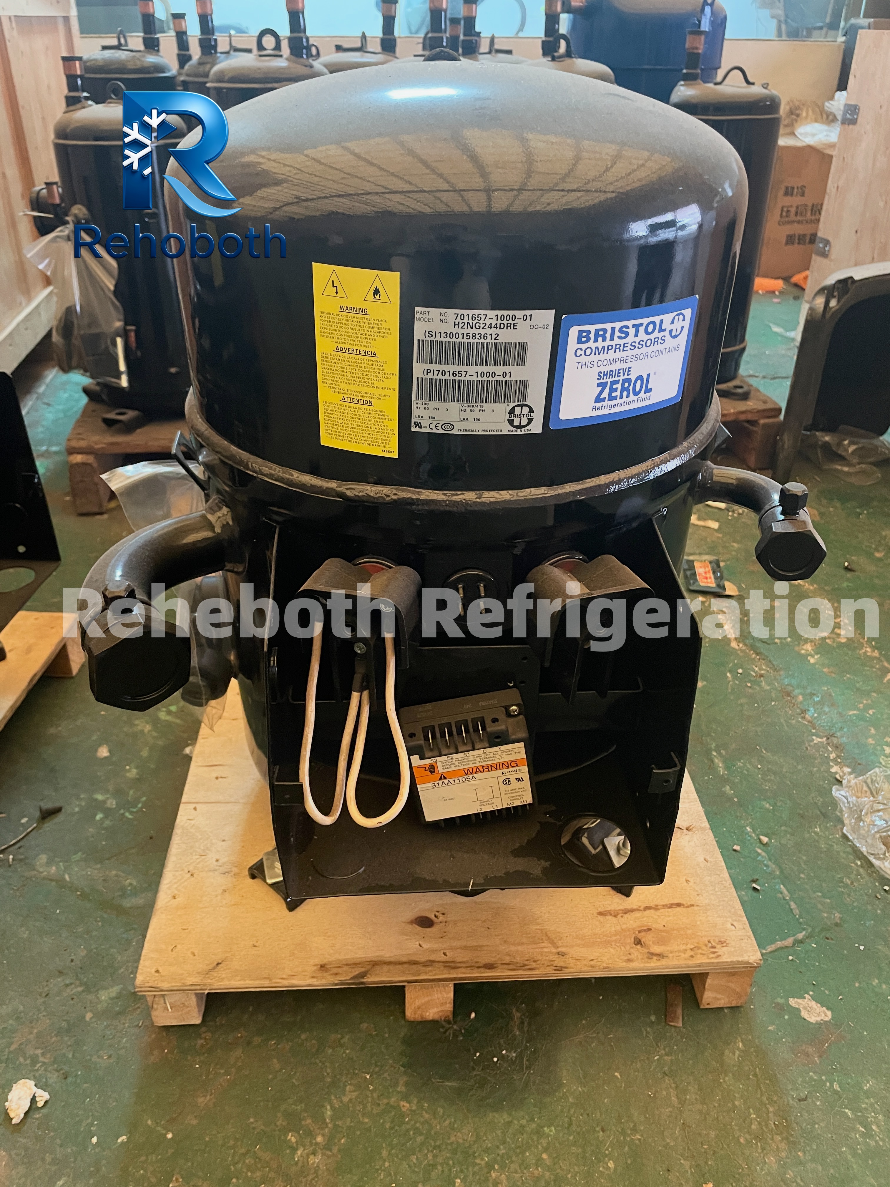 Bristol H2NG244DRE 20HP Hermetic Reciprocating