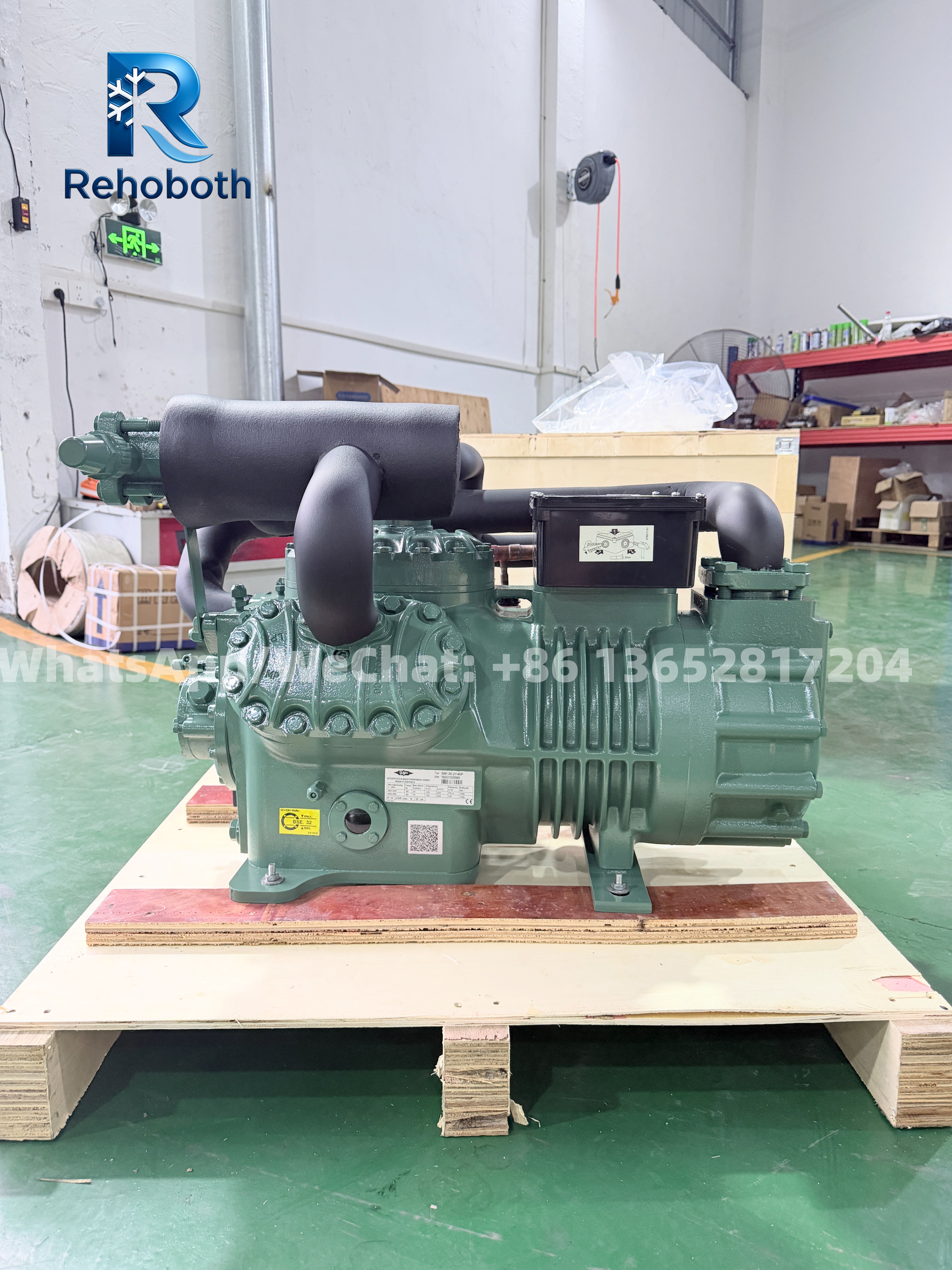 Bitzer S6F-30.2-40P Genuine 30HP Two-Stage Semi-Hermetic Compressor.