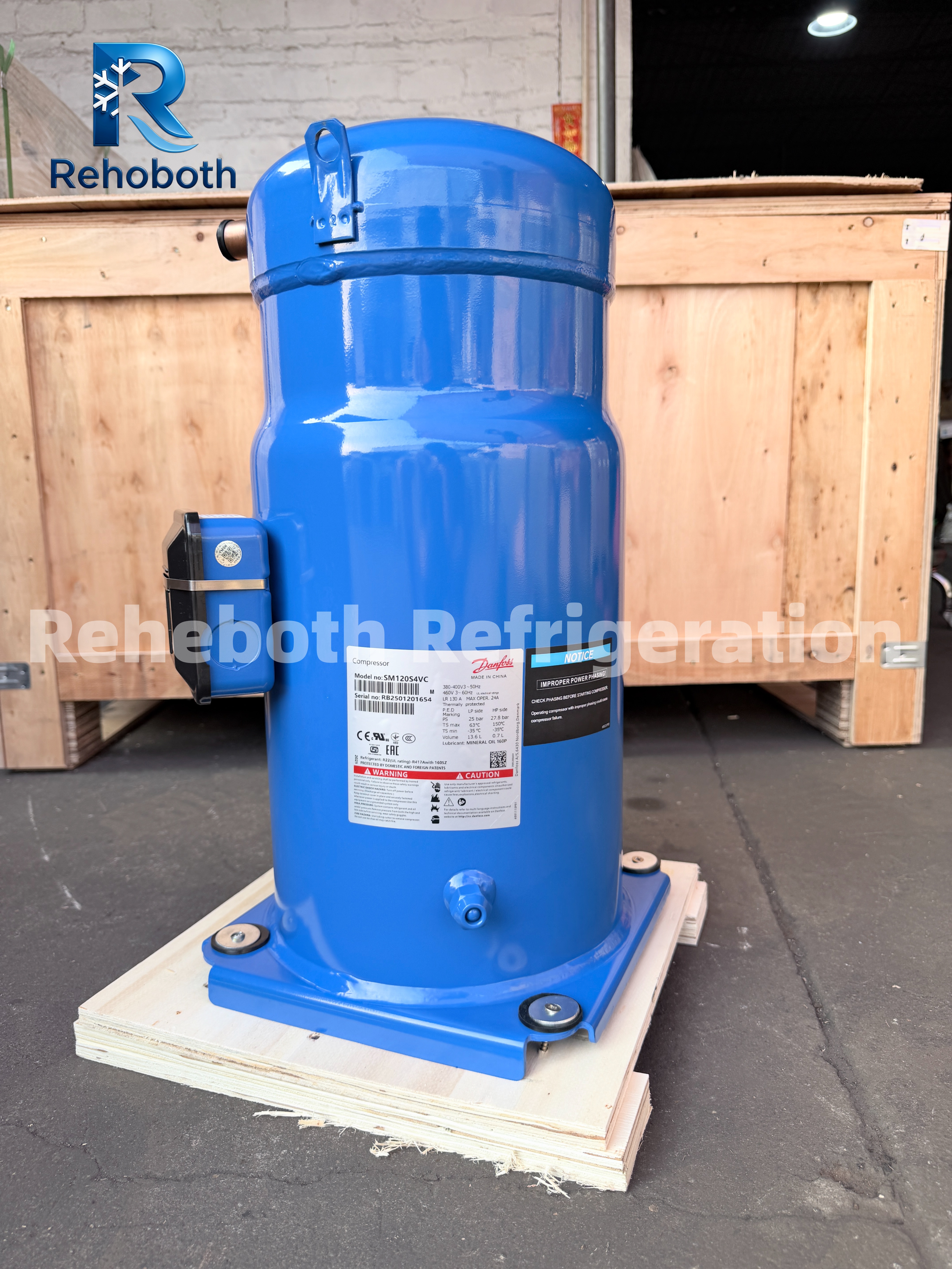 Danfoss Performer SM120S4VC  Genuine 10HP Commercial AC Scroll Compressor.